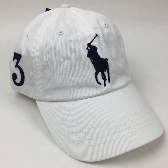 white ralph lauren hat leather strap